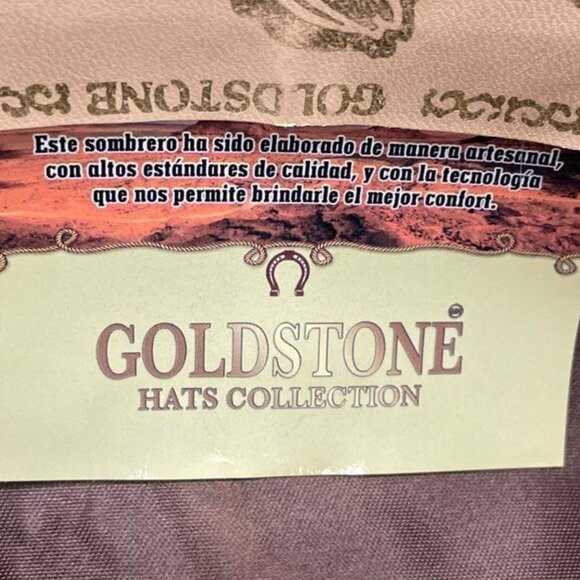 White and Brown Western Cowboy Hat - Picture 2 of 5